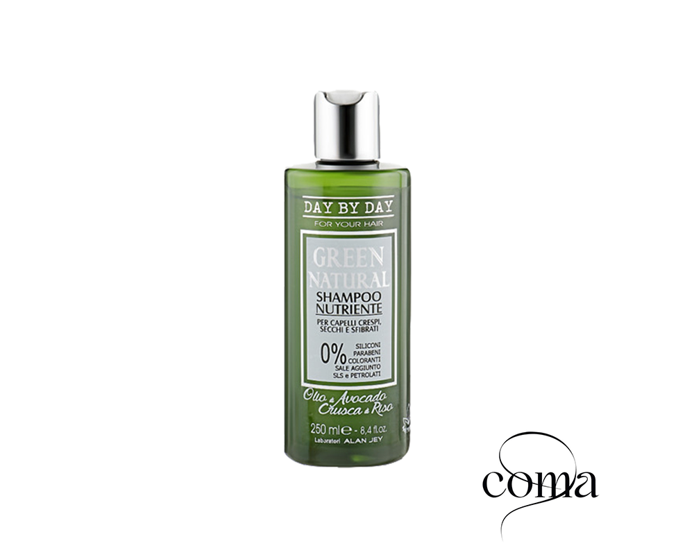 Поживний шампунь для кучерявого, сухого і пошкодженого волосся AlanJey Green Nutriente Shampoo 250ml