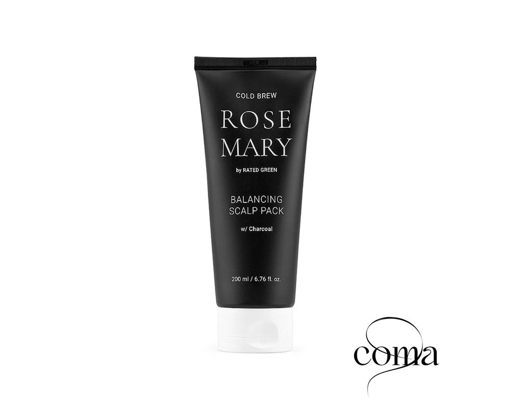 Відновлююча маска з соком розмарину Rated Green Rosemary Balancing Scalp Pack Charcoal 200ml