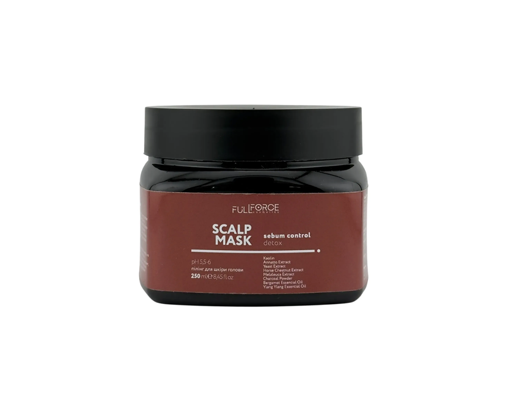 Маска-глина для жирного типу шкіри голови Full Force Scalp Mask Sebum Control Detox 250 ml