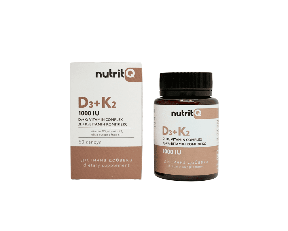 Комплекс вітаміну D3 + K2 1000 Мо Vitamin Complex 1000 Iu