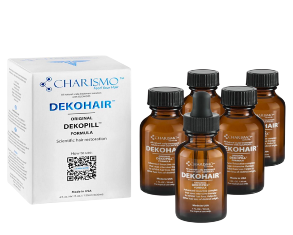 Інноваційний лосьйон для росту волосся та боротьби з їх випадінням DEKOHAIR Dekopill 120ml (4x30ml)