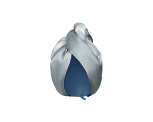 Шовковий тюрбан для вологого волосся Molodo Mulberry та мікрофібри Сірий