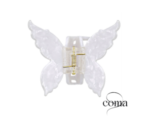 Краб-метелик Сніжна чарівність MY HEART - Barrette Clip White pearl