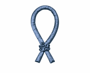 Шовкові бігуді з натуральним наповнення блакитні MOLODO